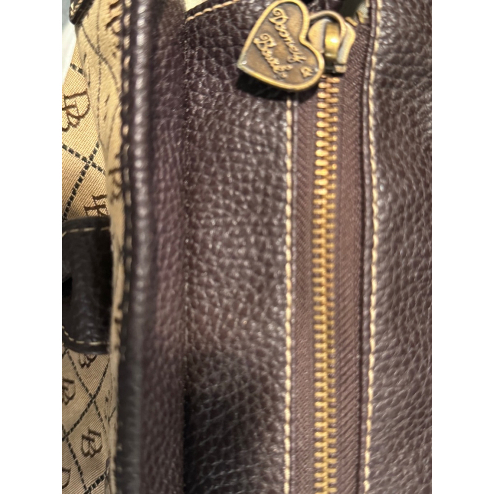 Dooney & Bourke Beige and Brown Satchel Handbag - Picture 14 of 16